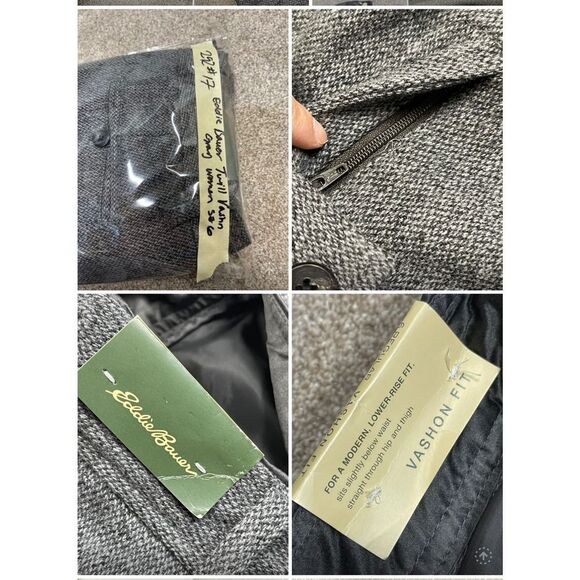 Eddie Bauer Vashon fit trouser womens 6  twill vashn gray wool blend nwt - Picture 9 of 12
